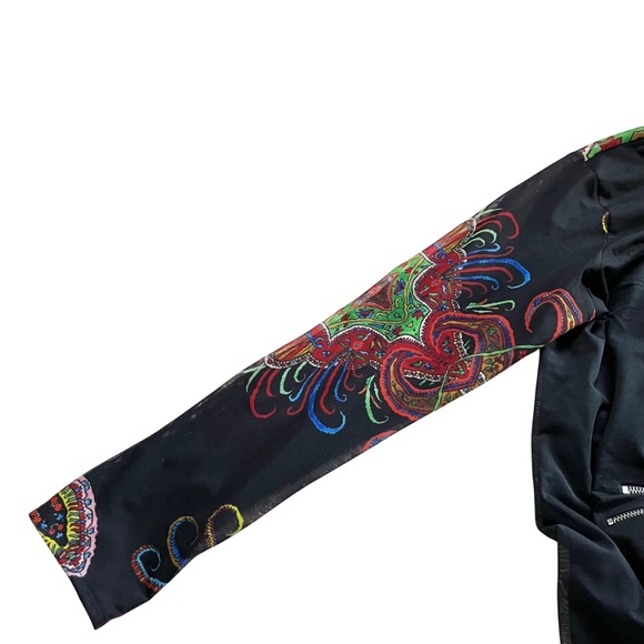 Desigual by Christian Lacroix Art Printed Full Zip Mesh Jacket Blazer Size 48 - Picture 3 of 13